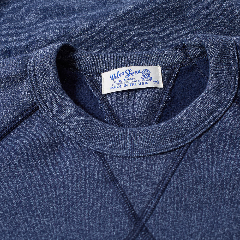 Velva Sheen Raglan Crew Sweat Heather Navy | END. (US)