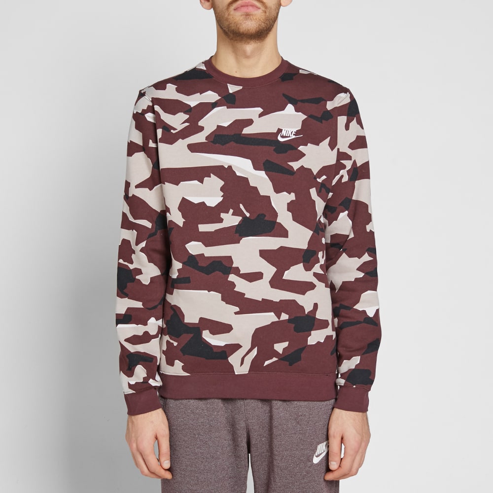 nike camo sweater