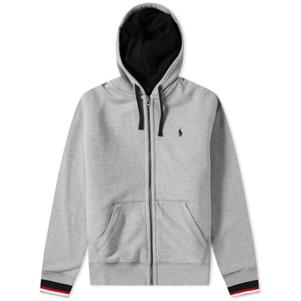 Polo Ralph Lauren Sherpa Lined Zip Hoody Andover Heather | END.