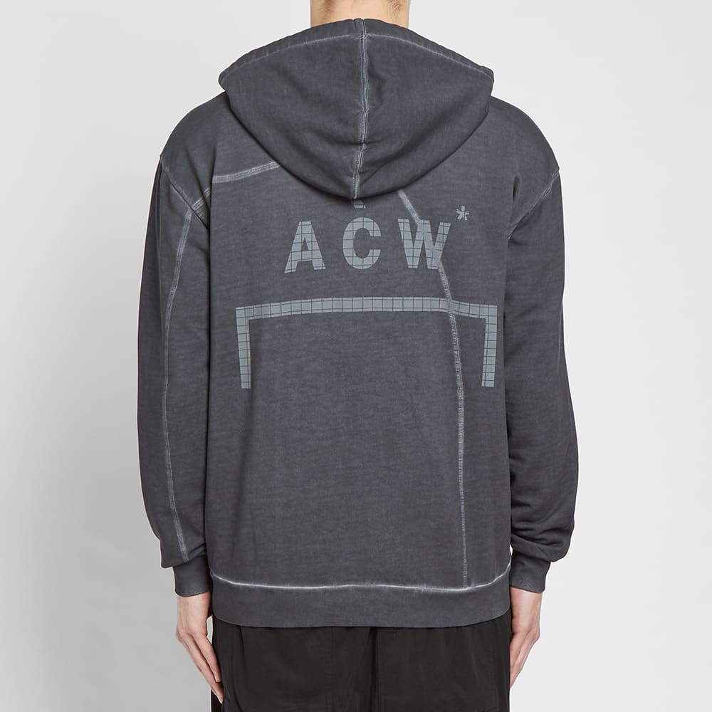 a-cold-wall* overlock zip hoody in grey