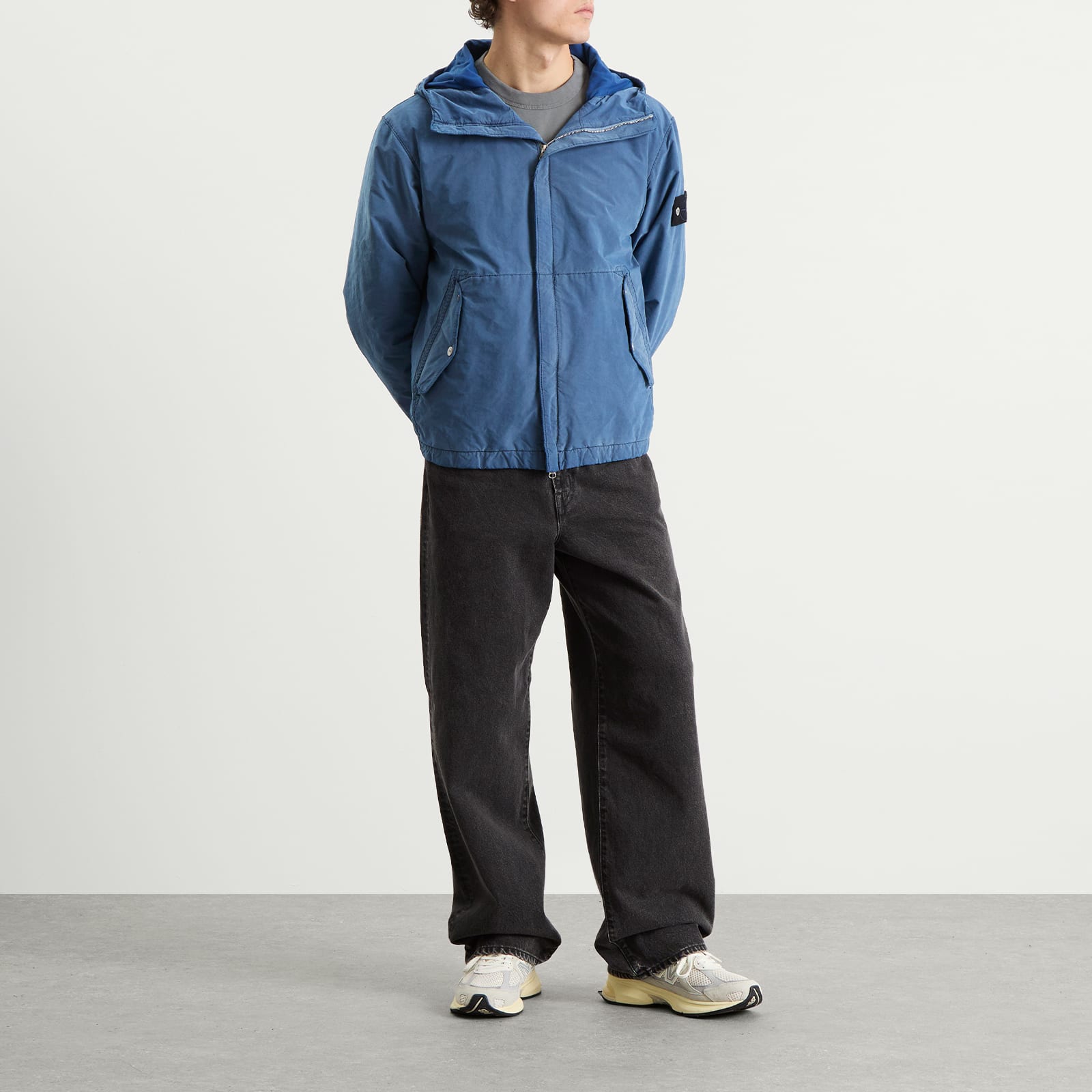 Stone Island Men's David Light Indigo-TC Jacket - Curated Menswear