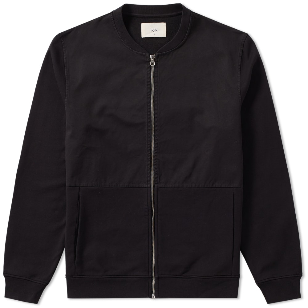 London-based label Folk are renowned for producing high-quality staples with considered, subtle detailing that elevates their pieces far above the crowd. For the Jersey Bomber, the brand plays with subtle contrasts incorporating canvas panels to the front, with a soft cotton jersey utilised for the remainder of the jacket’s construction.

100% Cotton
Canvas Front Panels
Zip Closure
Ribbed Bomber Collar
Side Pockets