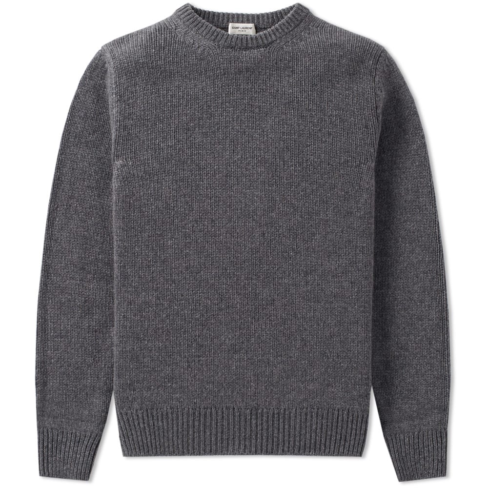 Saint Laurent Cashmere Crew Knit Grey | END. (US)