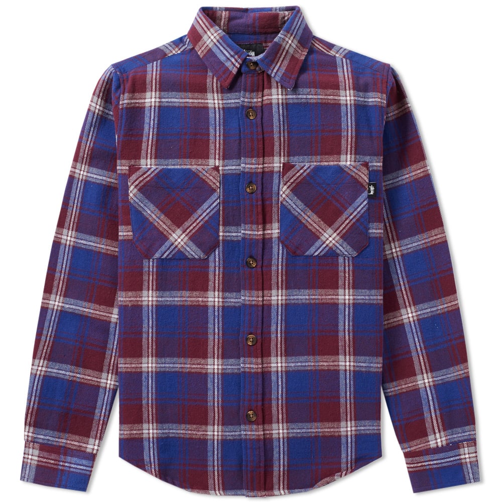 Originally sold around Laguna Beach, California from founder Shawn Stussy’s car, the surf-infused brand has evolved into a true streetwear behemoth. The Stüssy Twill Weave Plaid Shirt is constructed from a mid-weight, yarn-dyed plaid fabric and cut with a curved hem, with two patch pockets to the chest with additional woven branded tab to round things off neatly. 

100% Cotton
Yarn-Dyed Plaid Fabric
Two Chest Pockets
Curved Hem
Woven Branded Tab