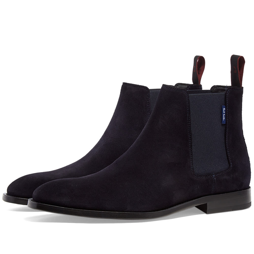 paul smith black suede chelsea boots