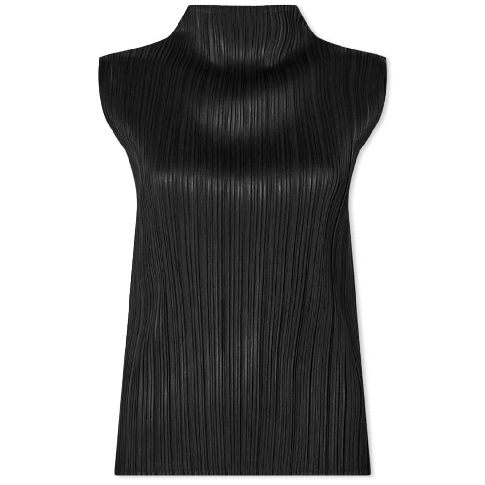 PLEATS PLEASE ISSEY MIYAKE｜SLEEVELESS (PP56JK102-12) Black Sleeveless pleated top Pleats Please Issey Miyake