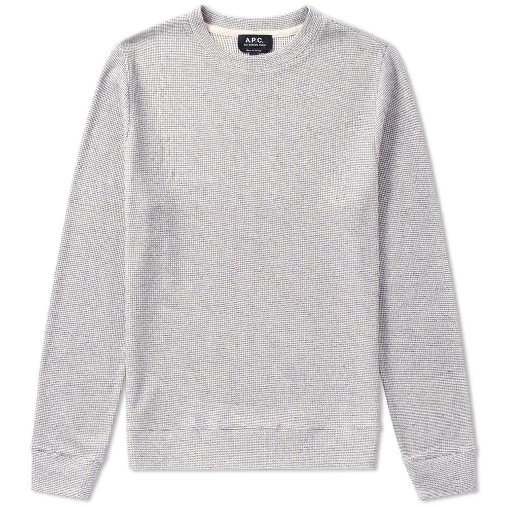 A.P.C. Dennis Crew Knit Blue Grey Heather | END.