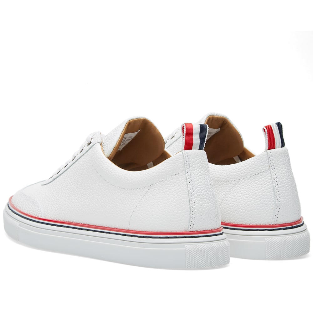 Thom Browne Toe Cap Sneaker White Pebble Grain | END.