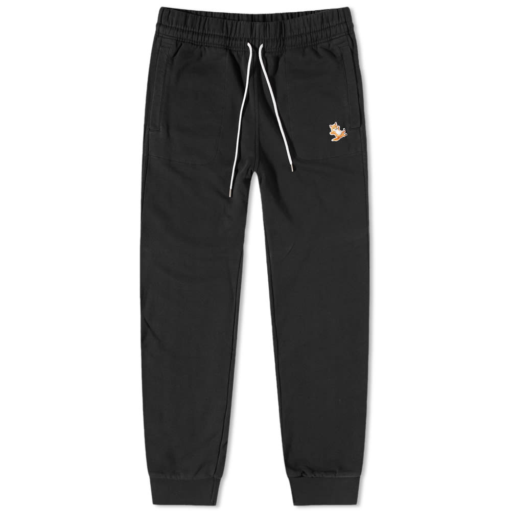 【即発】MAISON KITSUNE 上下 IU00353KM0001 IU01308KM0001 Maison Kitsune Chillax Fox Patch Classic Jog Pant Black
