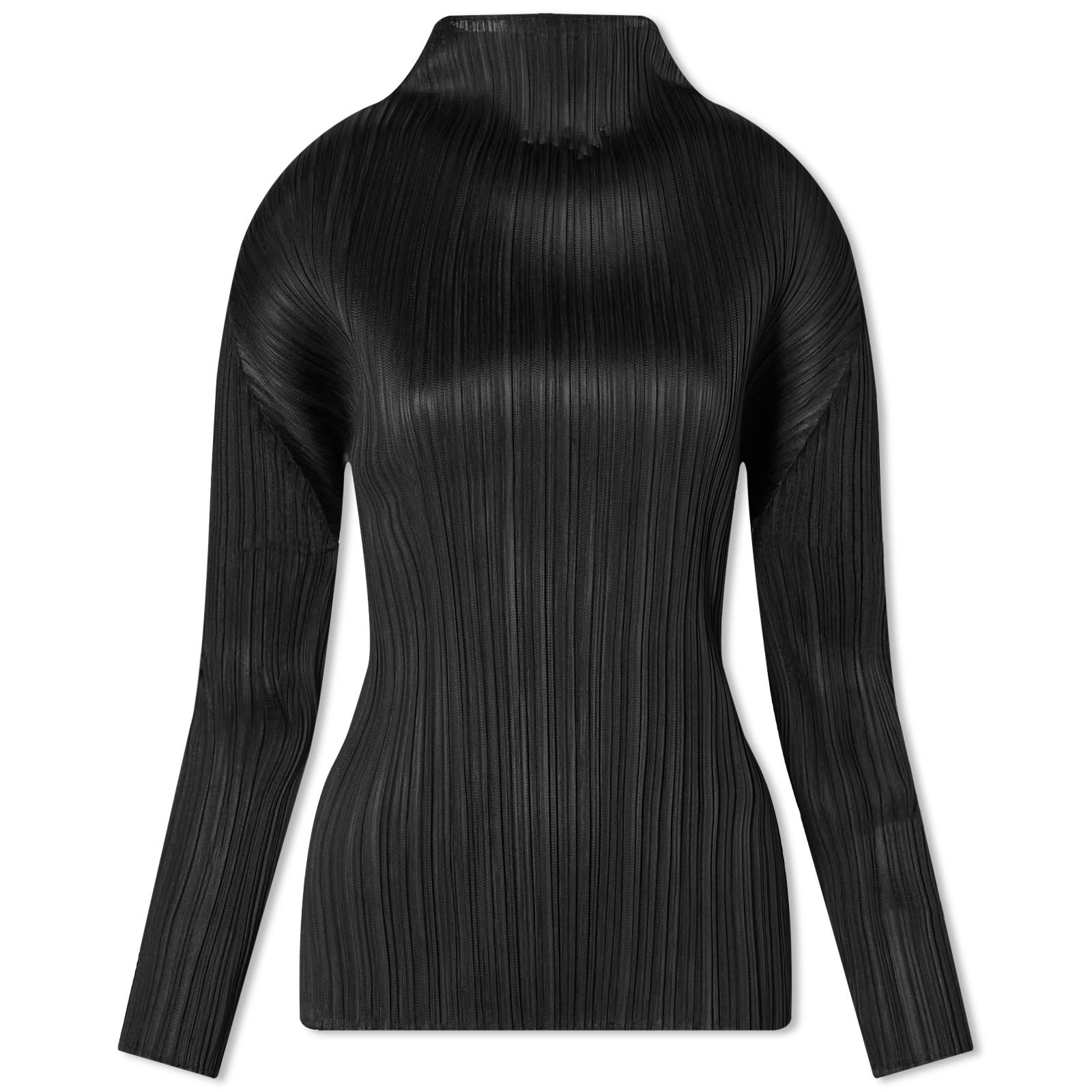 Pleats Please Issey Miyake Basics Roll Neck Top Black | END