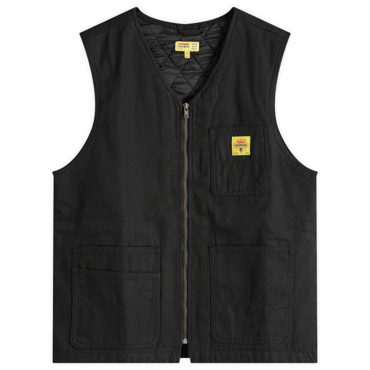 Icecream Men's Black Canvas Work Vest