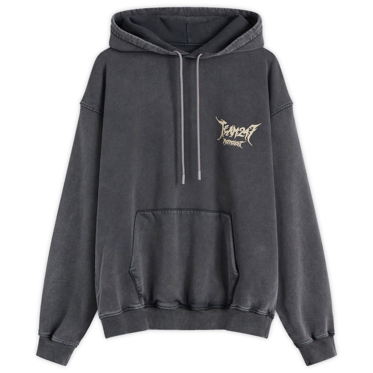 END. x Represent Men’s ‘Platinum’ Oversized Hoodie Washed Grey