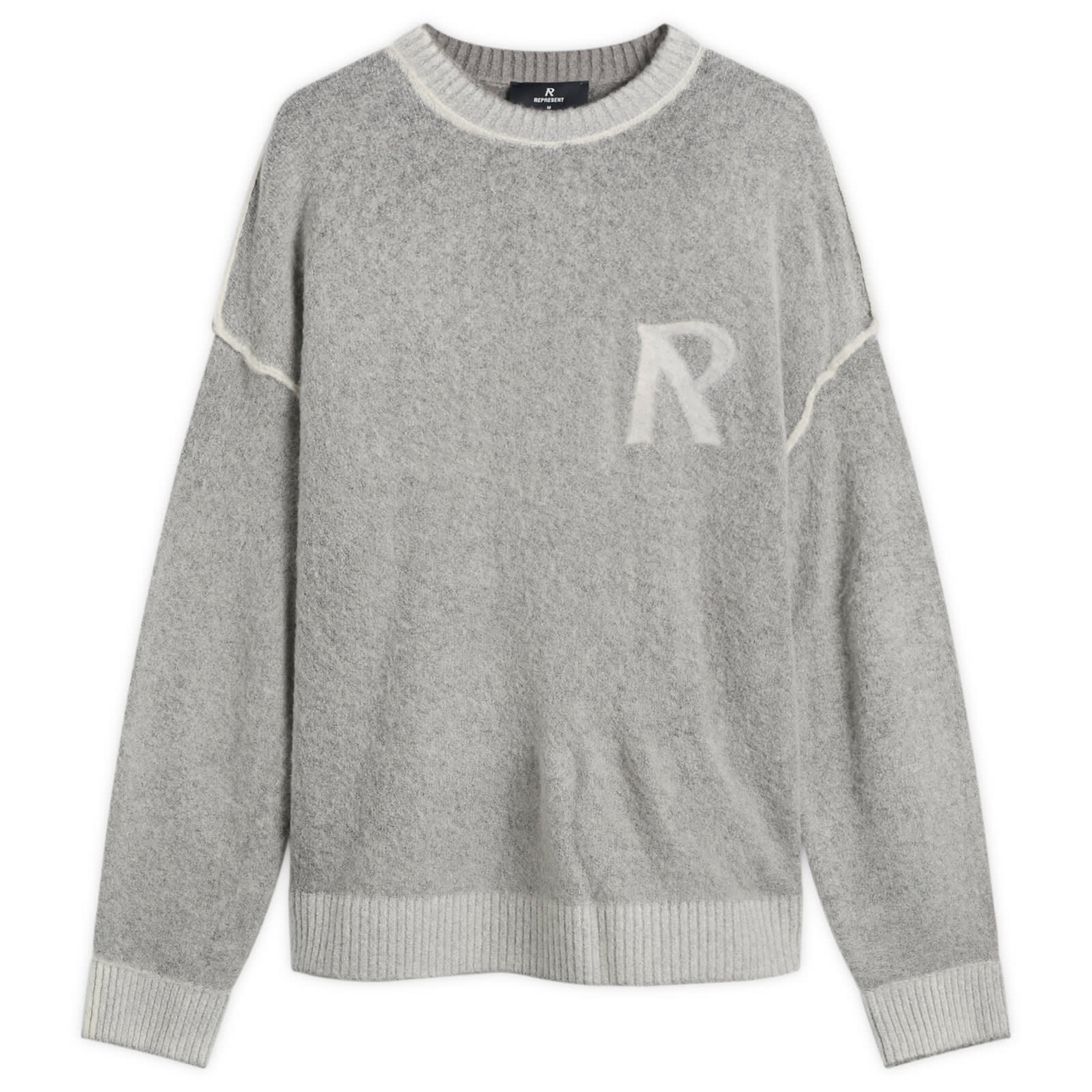 Represent Men’s Lightweight Alpaca Knit Jumper Sun Fade Grey