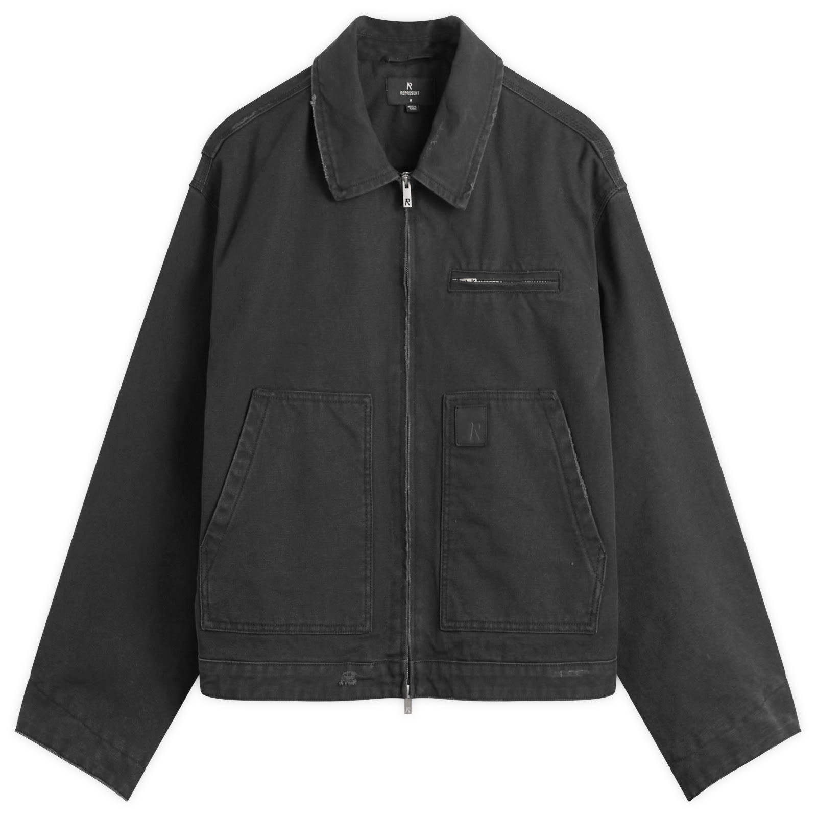 Represent Men’s Workwear Jacket Washed Black