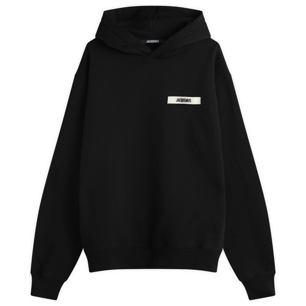 パーカー・フーディ JACQUEMUS Men Hoodies 245JS2472036 BLACK Jacquemus Gros Grain Logo Hoodie Black | END. (US)