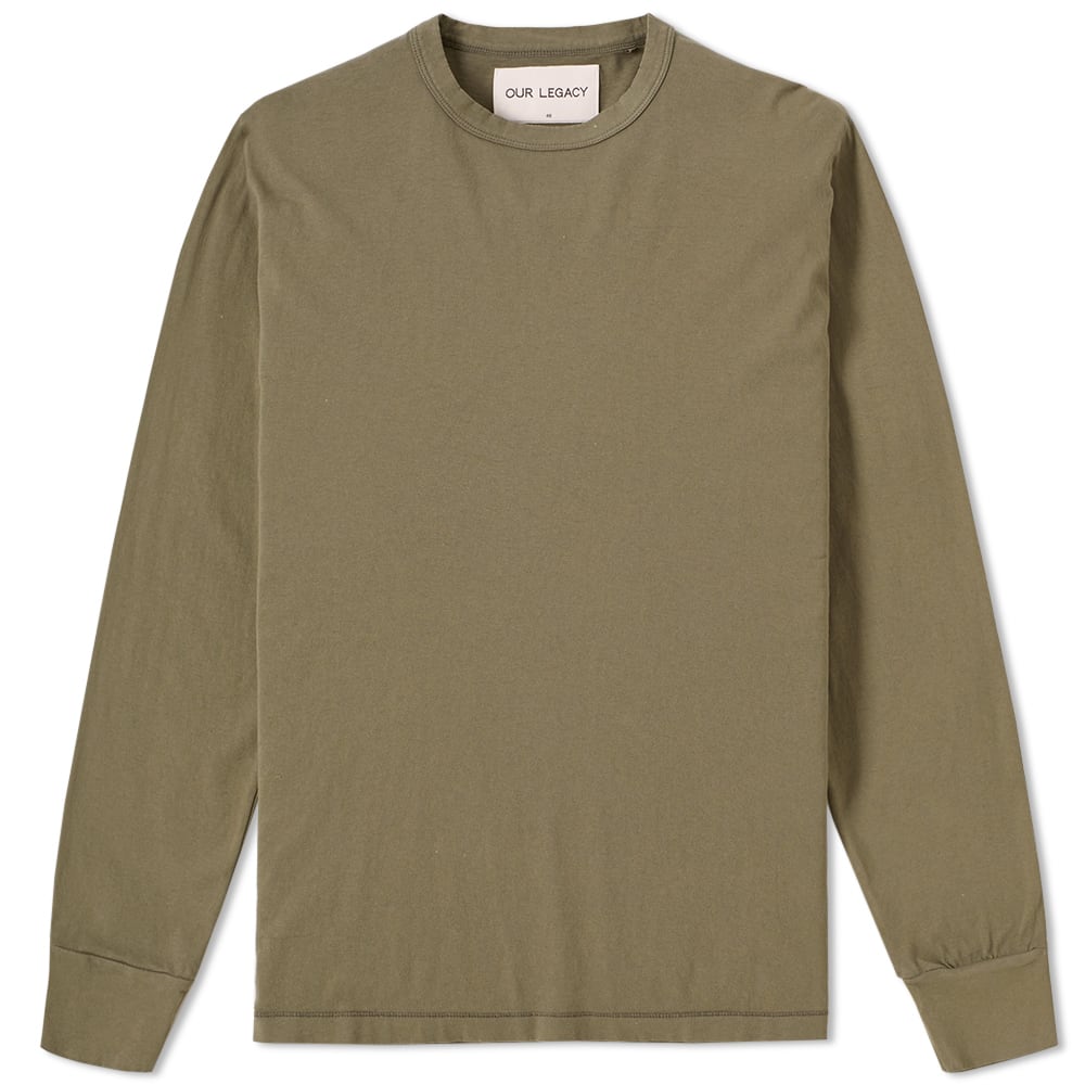 Our Legacy Cuffed Long Sleeve Tee Olivine Army END. (SG)