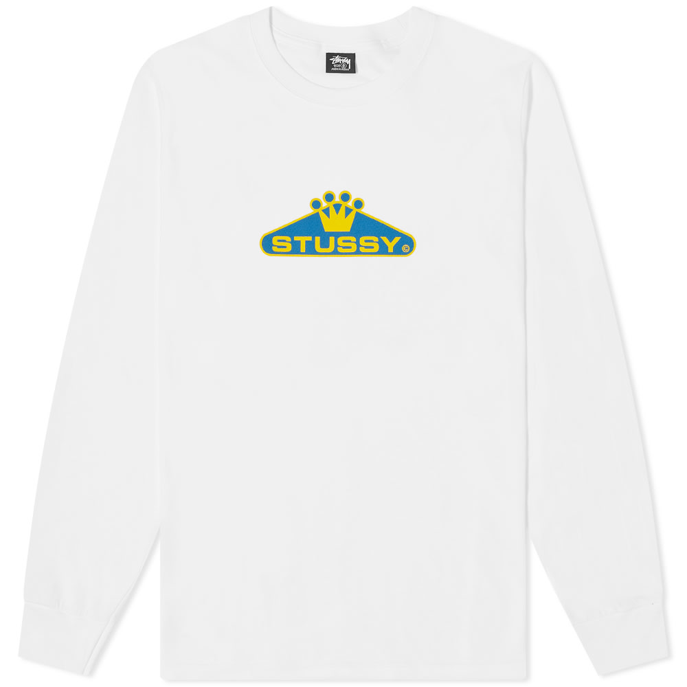 Stussy Long Sleeve Crowned T-Shirt White | END. (JP) 