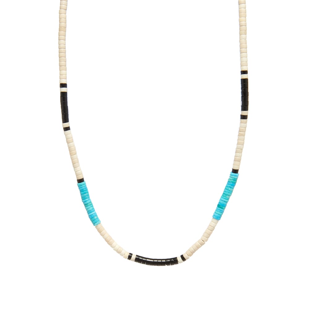 Heishi Beaded Necklace Fossile Jasper 