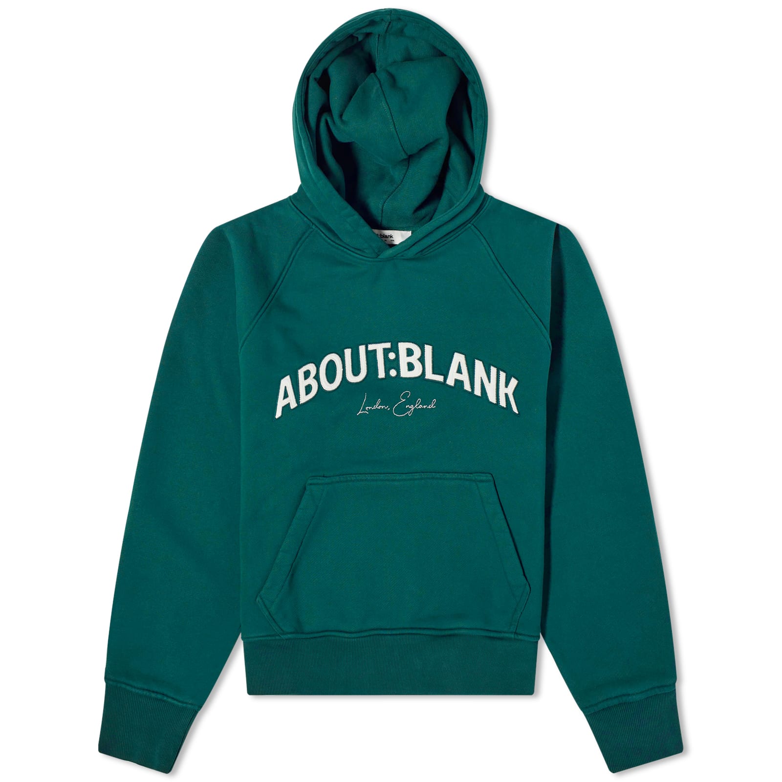 about-blank-college-logo-hoodie-epsom-green-ecru-end