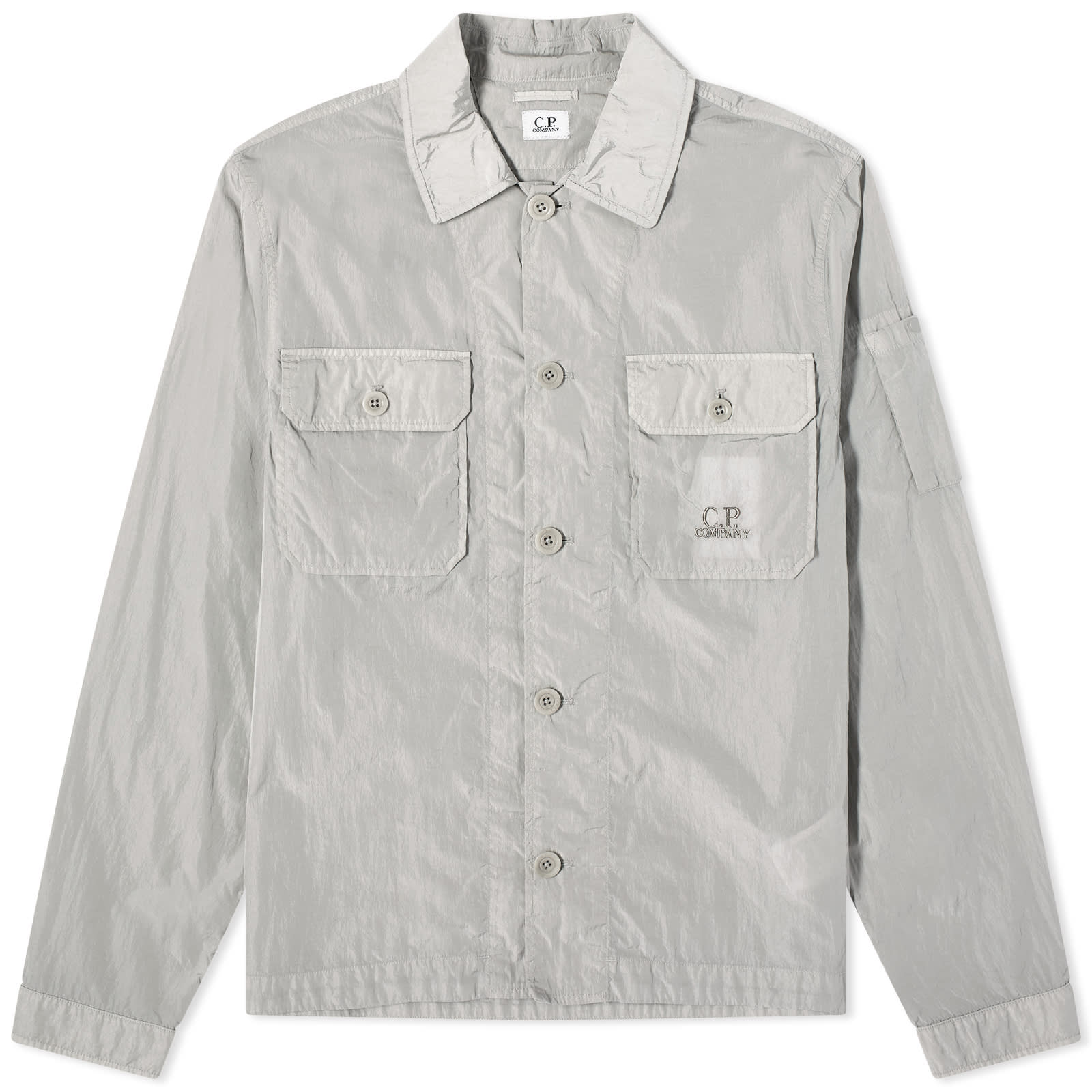 C.P. Company Men's Chrome-R Pocket Overshirt Drizzle | 16CMOS106A
