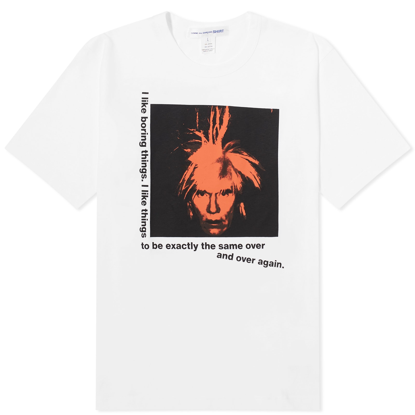 COMME des GARCONS SHIRTx Andy Warhol Tシャツ 半袖 Comme des Garçons SHIRT x Andy Warhol T-Shirt White | END. (US)