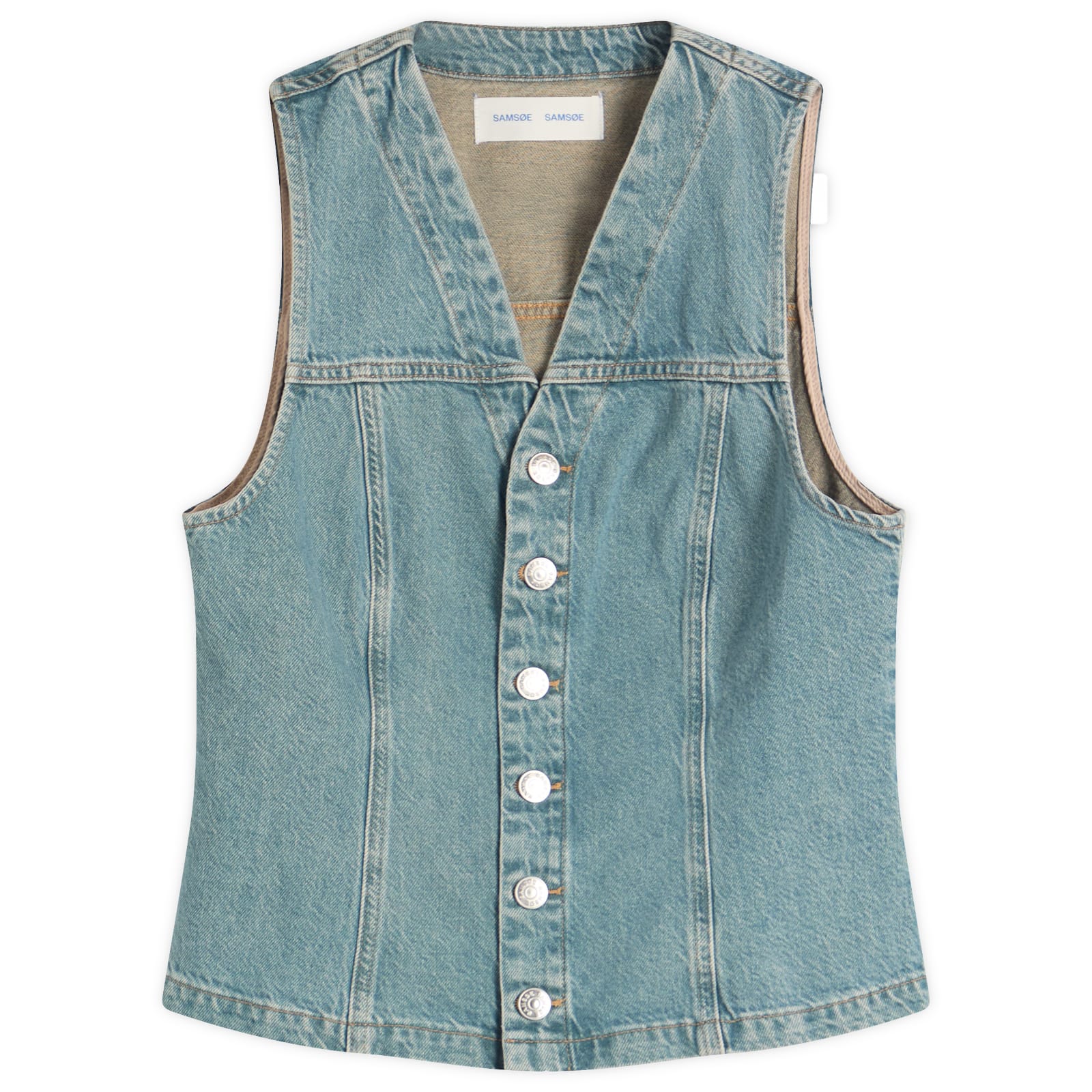 Samsøe Samsøe Women's Caribbean Blue Sabeth Denim Vest