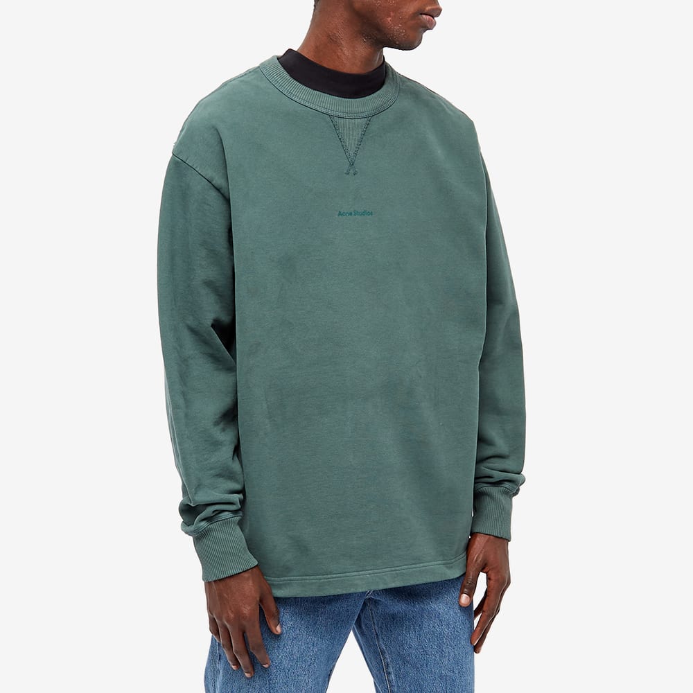 Acne Studios Fin Stamp Crew Sweat Pine 