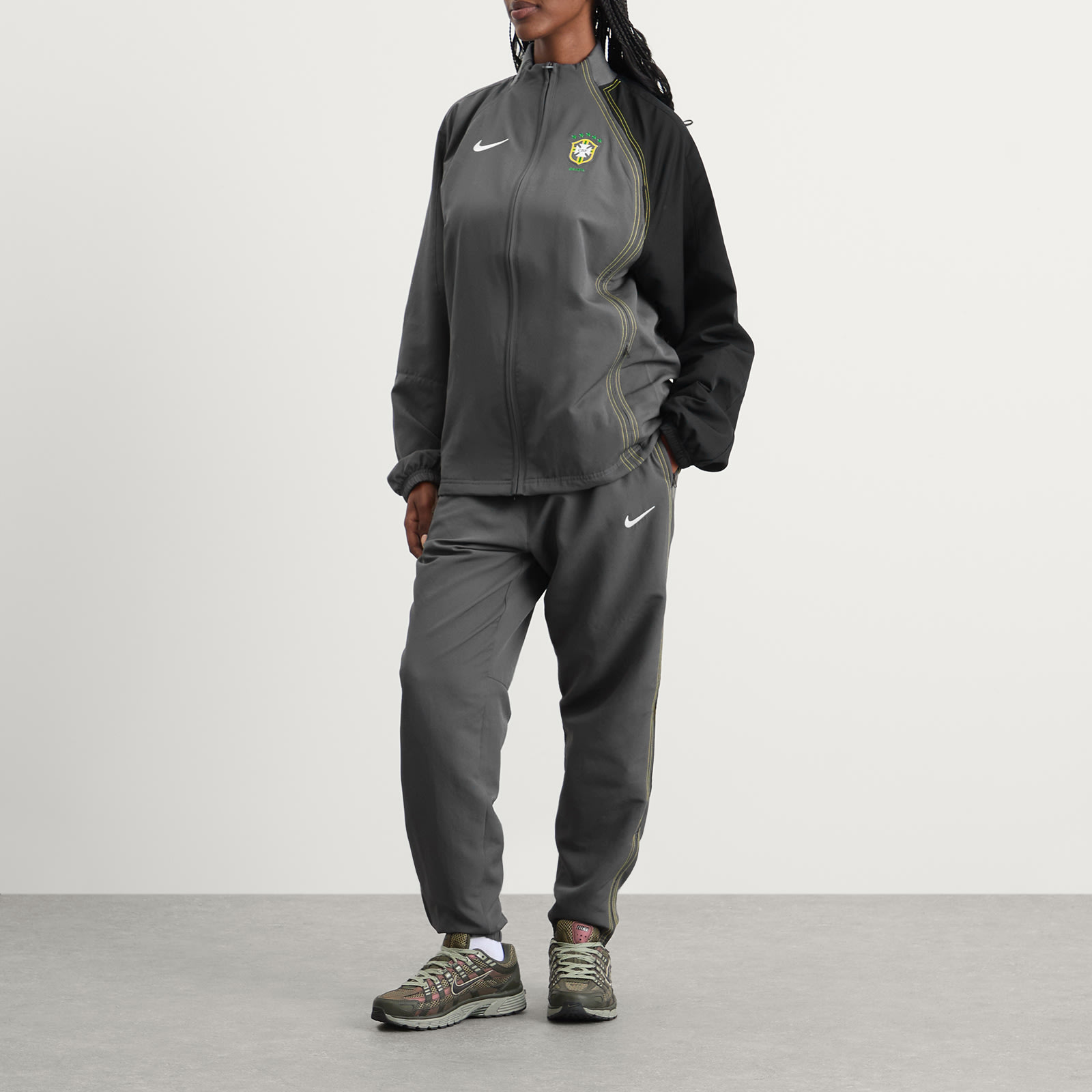 Nike Brazil Reissue Track Jacket Grey/Yellow/White | HV4437-021