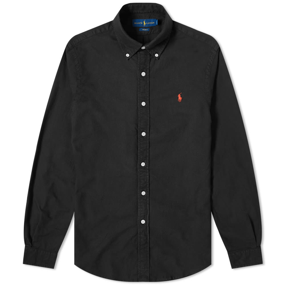 Black and red polo button down Clearance