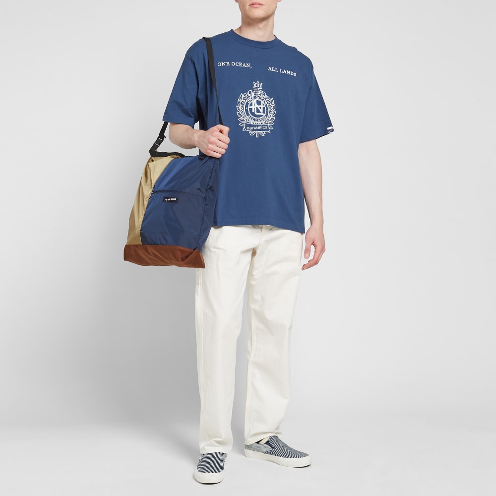 Nanamica Large Utility Shoulder Bag Beige & Navy END. (NZ)