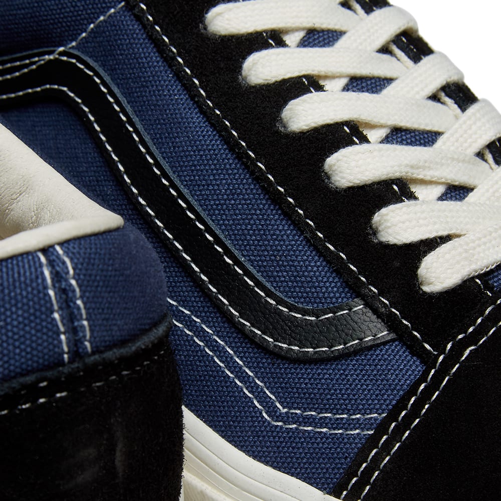 vans old skool blue and black