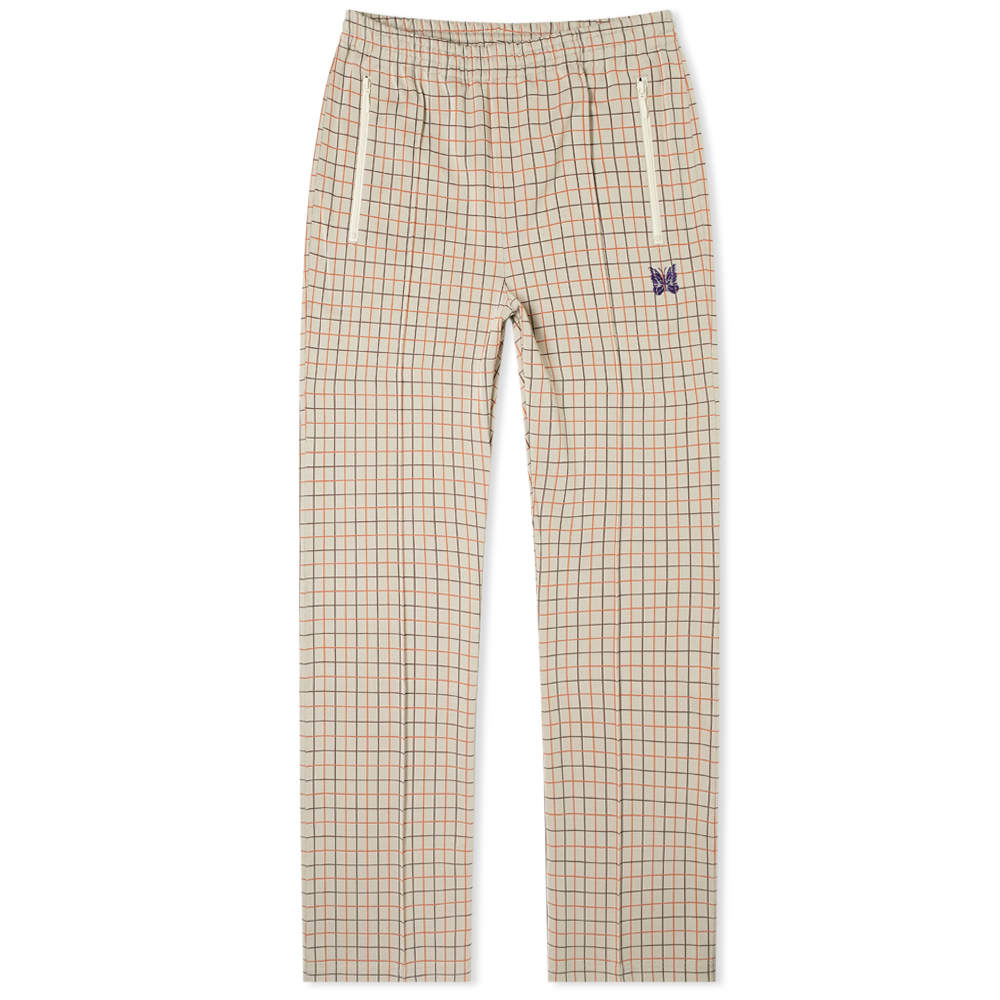 plaid pants beige