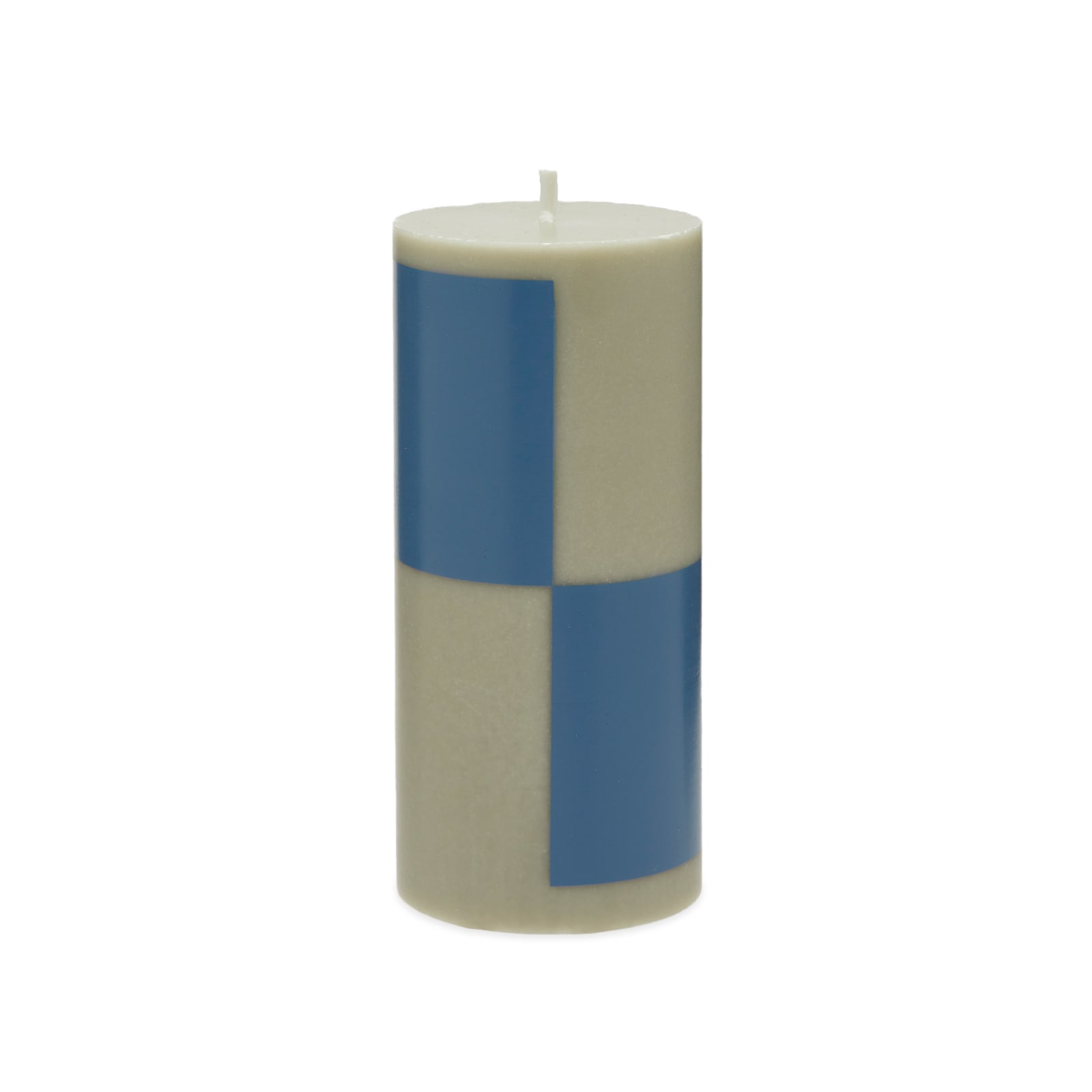 Hay Unisex Grey/Blue Column Candle Small