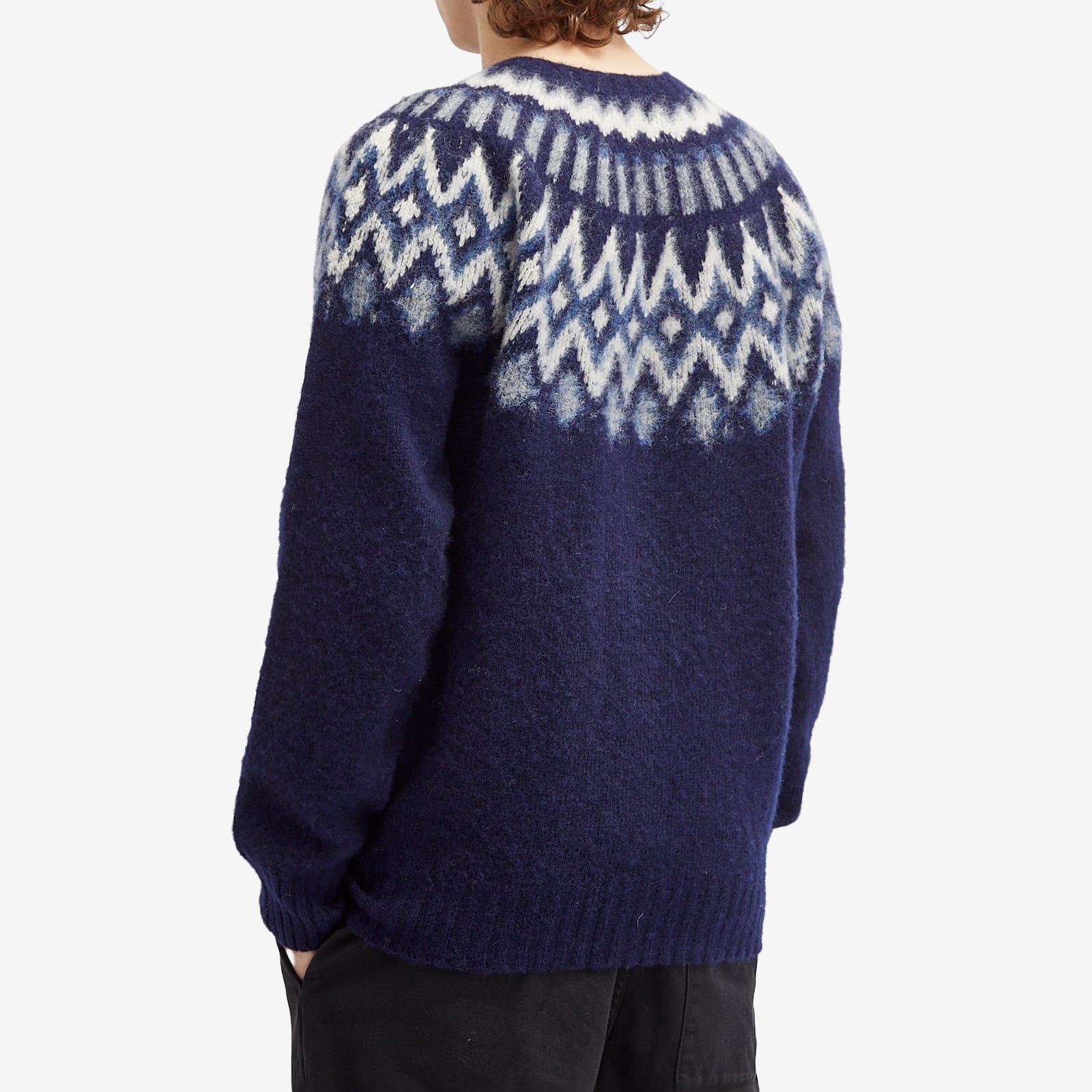 Howlin' Future Fantasy Fair Isle Crew Knit Denim Curated Menswear