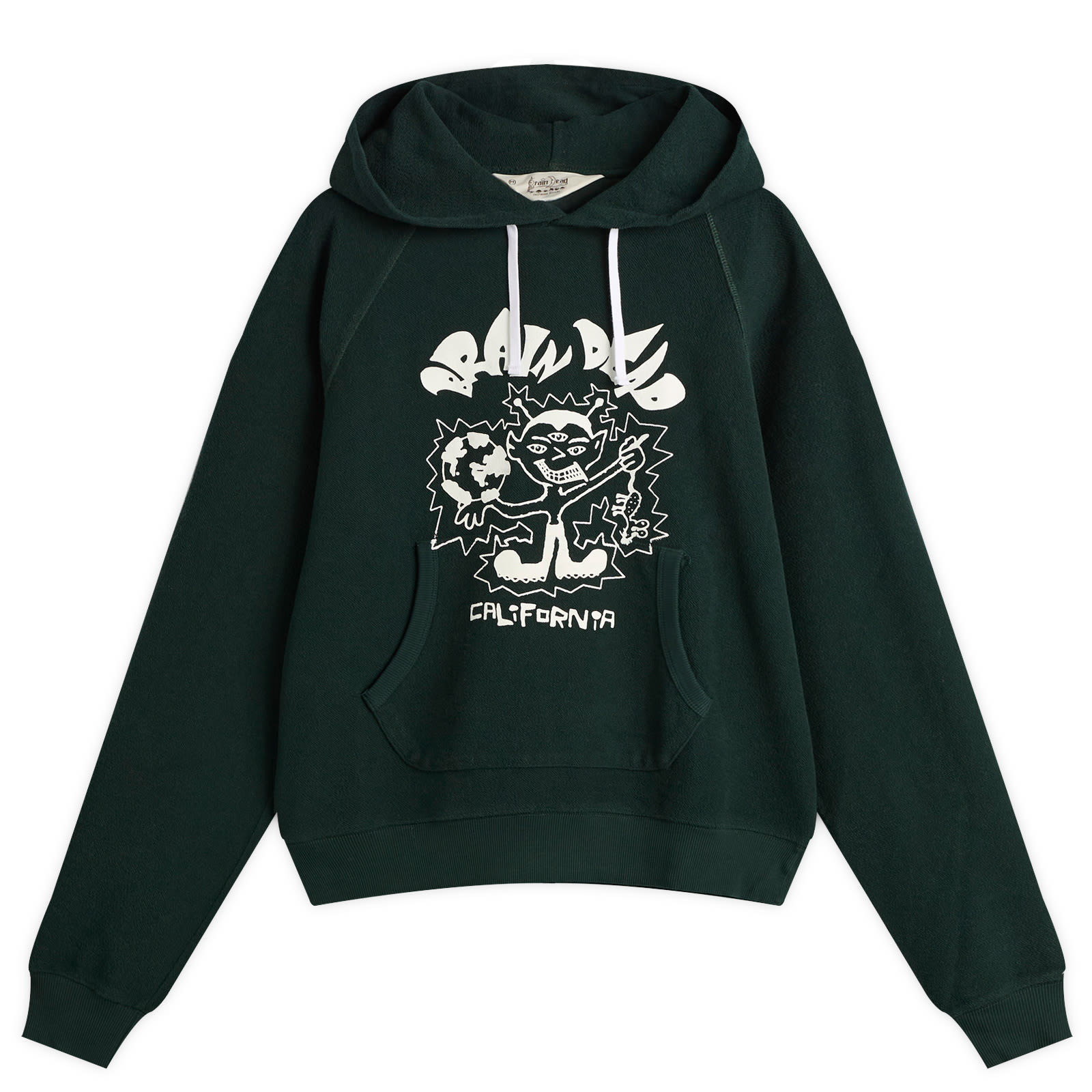 Brain Dead Men’s Global Shock Hoodie Forest Green
