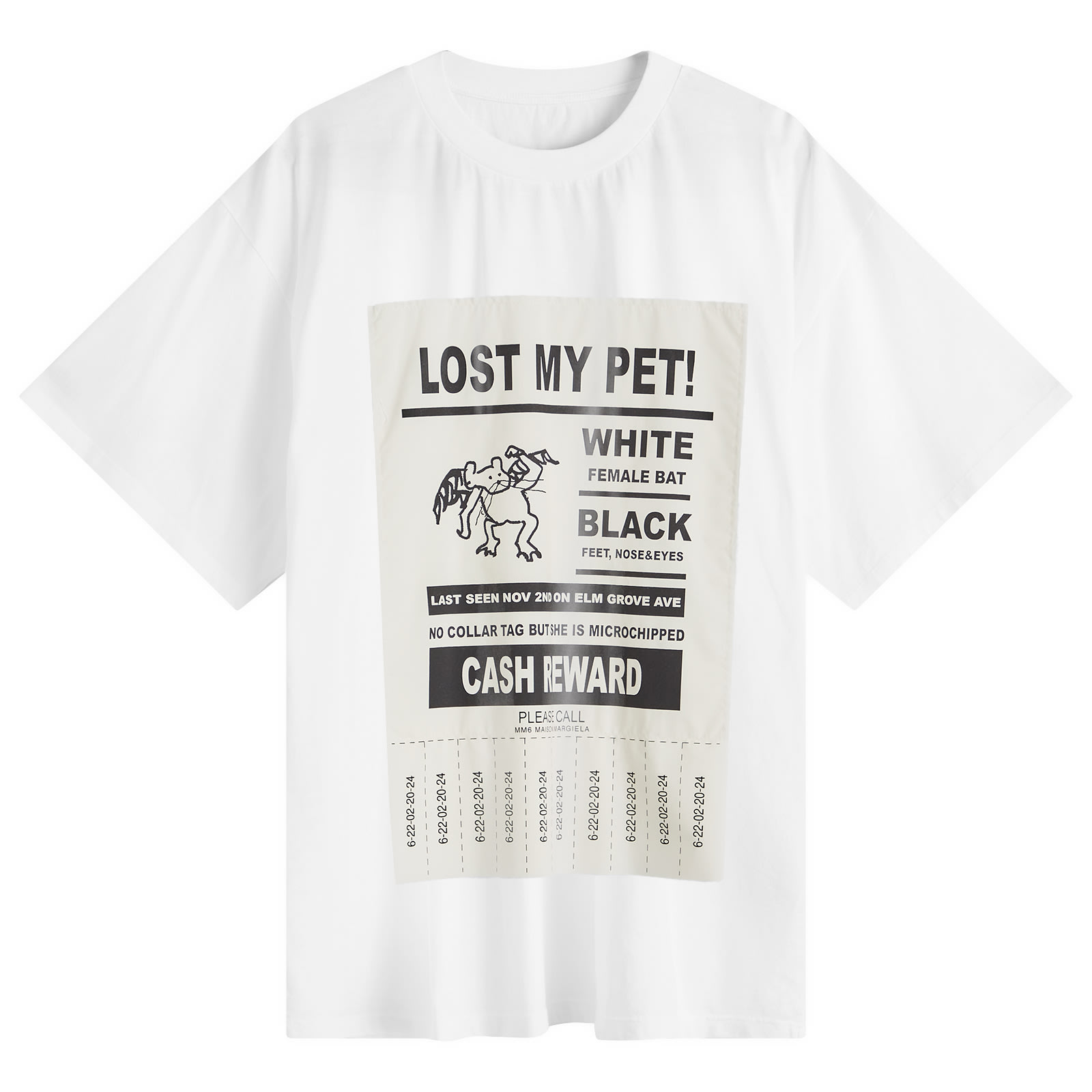 【MM6 Maison Margiela】\"LOST MY PET\" ロゴ Tシャツ 関税送料込 MM6 LOST MY PET BIG TEE BLACK | SAKAN LES YEUX