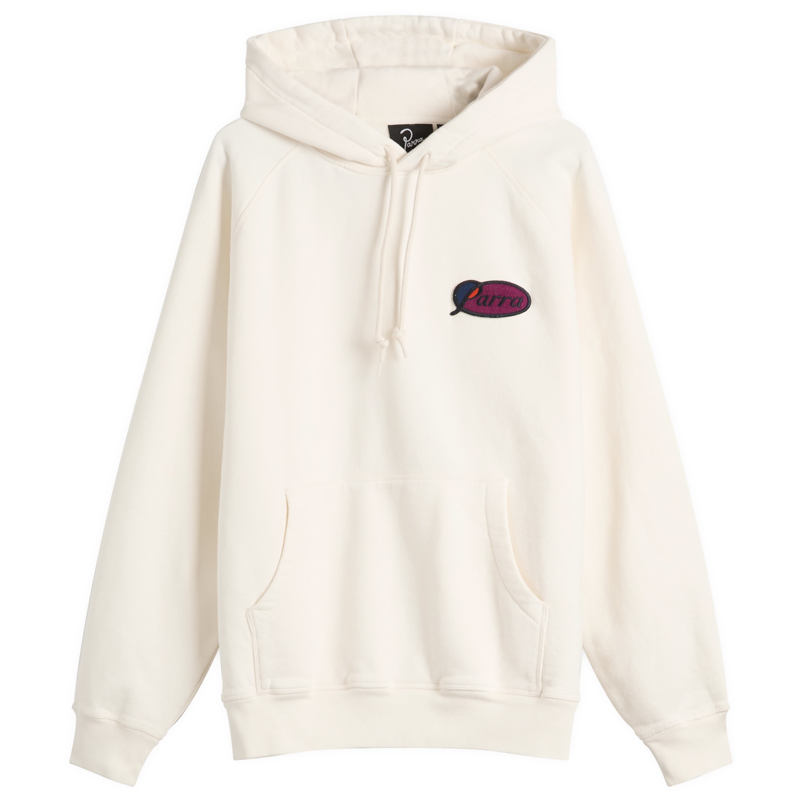 By Parra — By Parra Men's Circled Script Logo Hoodie in Off White, Size Small