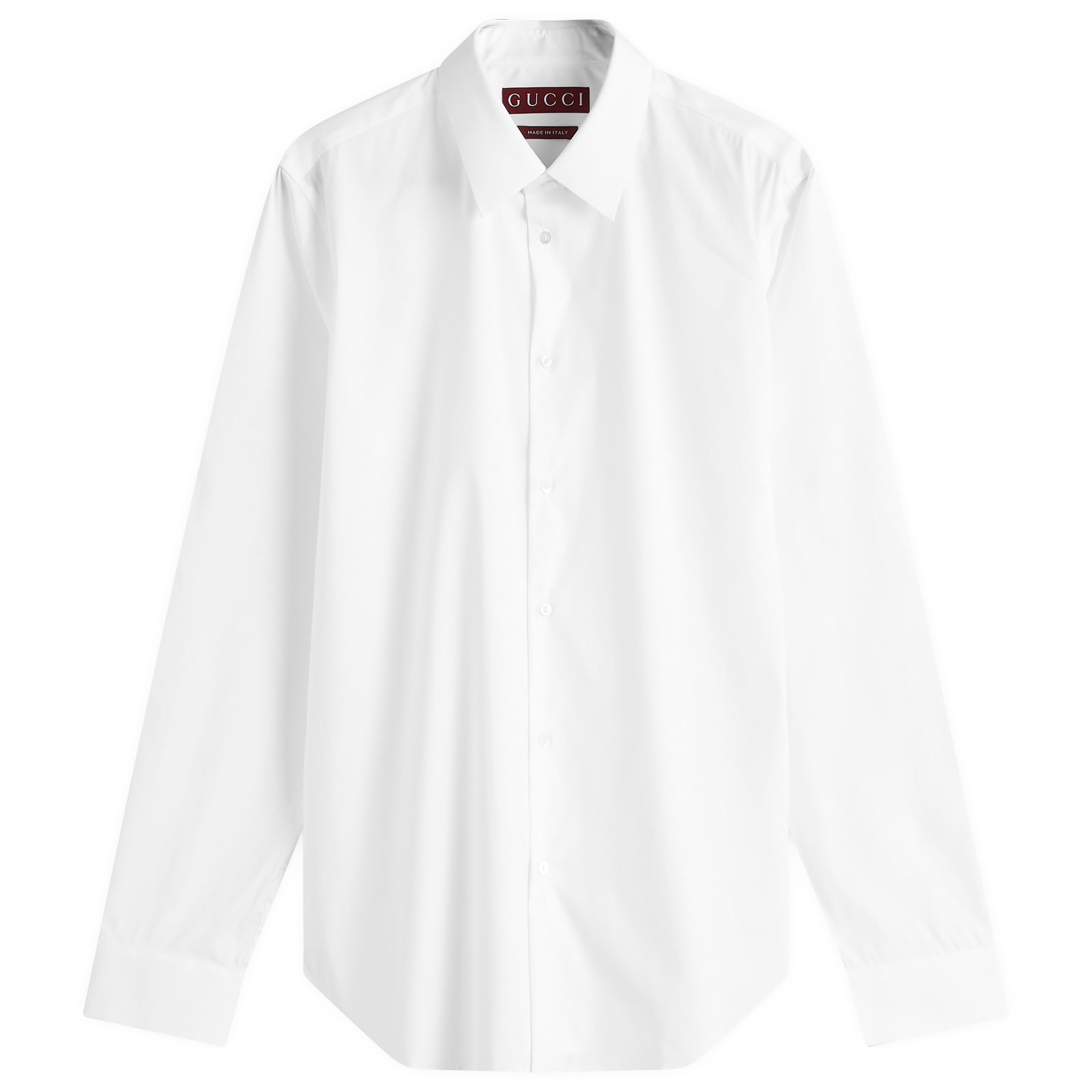 Tシャツ・カットソー GUCCI FW24 White stretch poplin shirt (79173526242 9000) Gucci Stretch Poplin Shirt White | END. (US)
