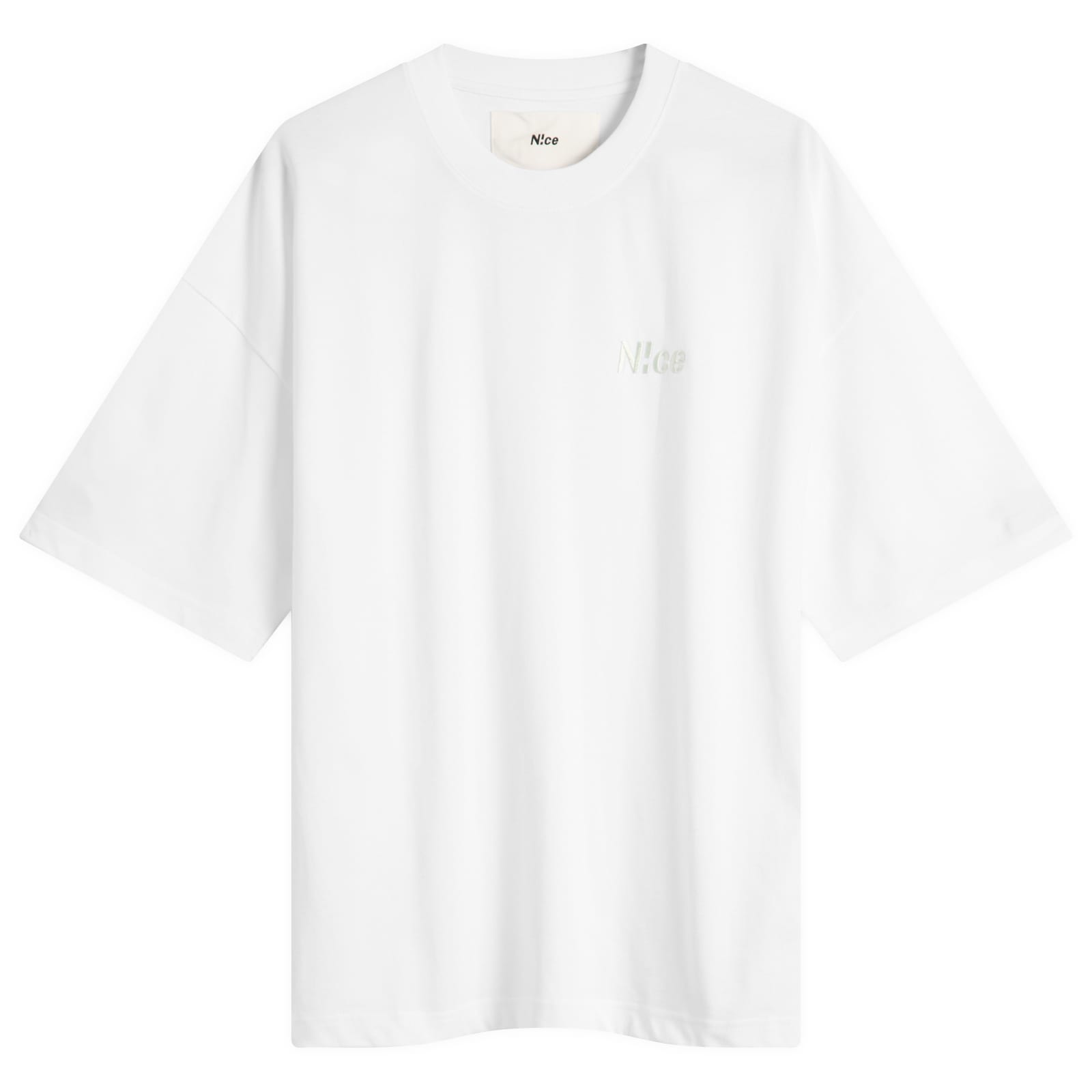 N!CE Men’s Embroidered Logo T-Shirt White