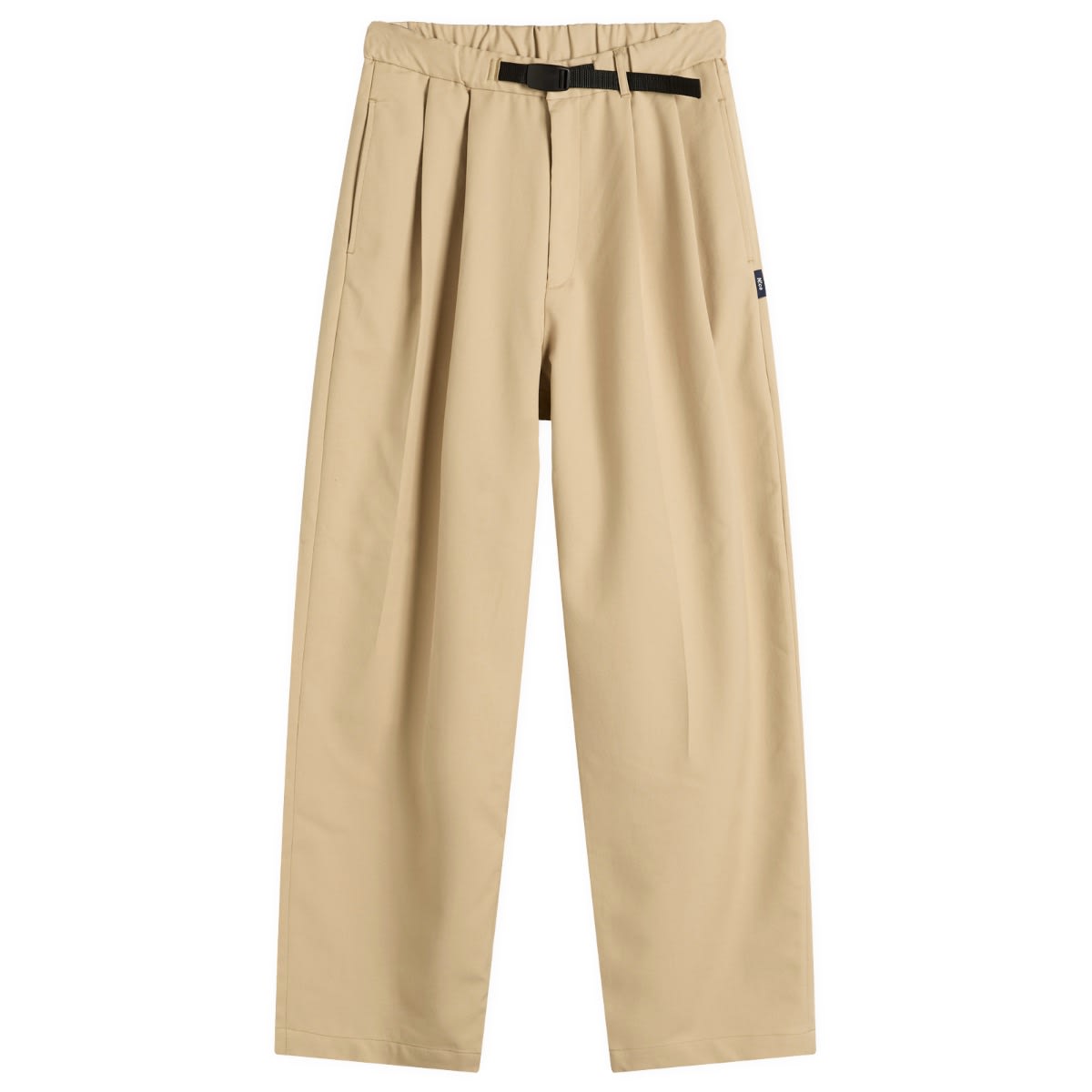 N!CE Men’s Double Pleat Belted Trousers Light Beige