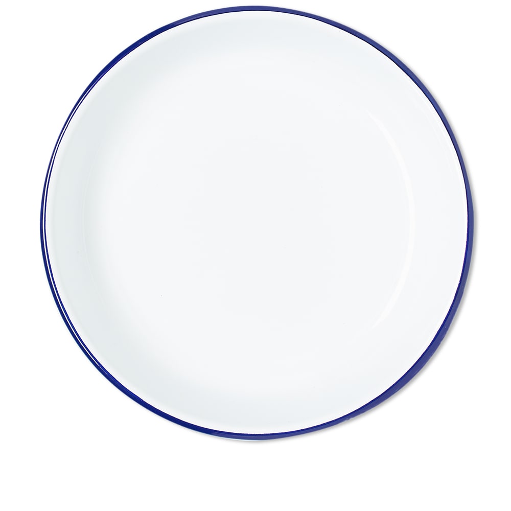 Falcon Enamelware Deep Plates Original White & Blue END. (Global)