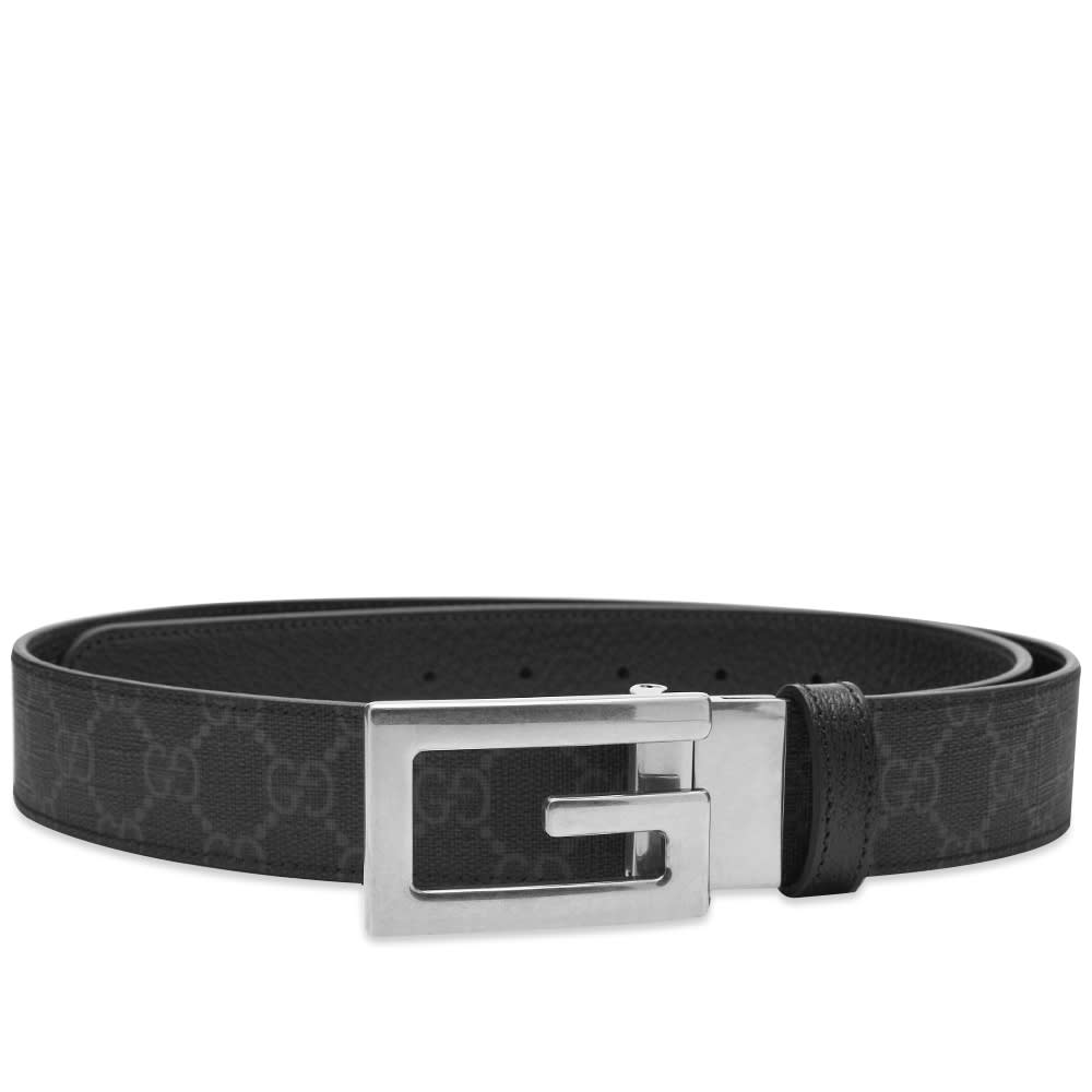 Gucci G Cube GG Supreme Belt Silver & Black END. (US)