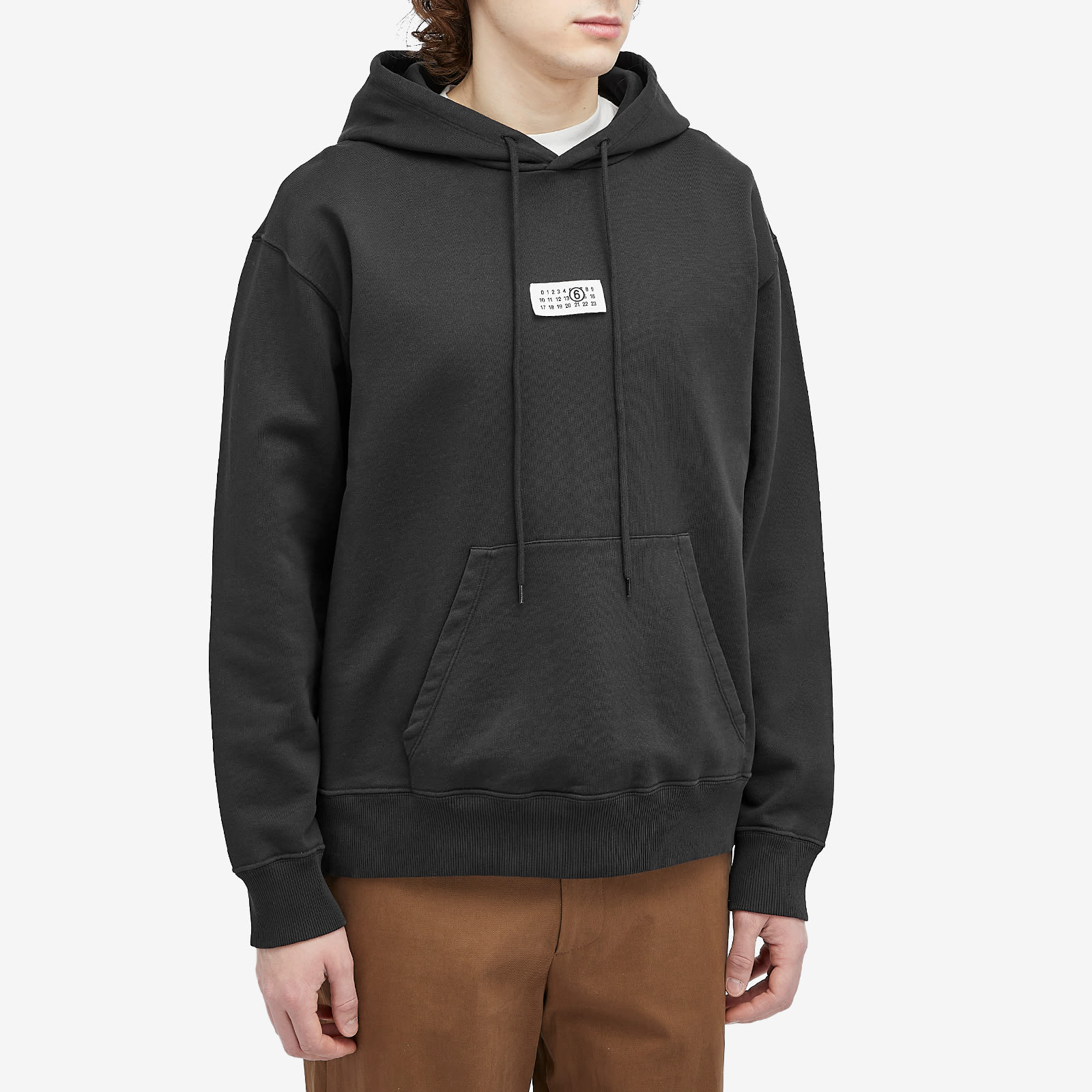 MM6 Maison Margiela Men's Numbers Patch Logo Hoodie Black