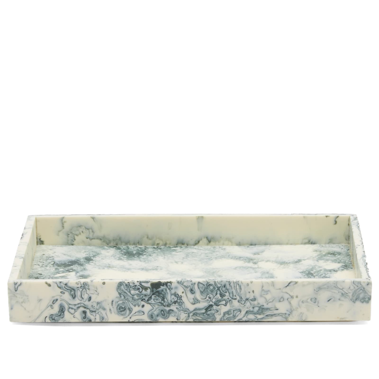 Ferm Living Unisex Emerald/Off-White Mist Tray - 15X20cm