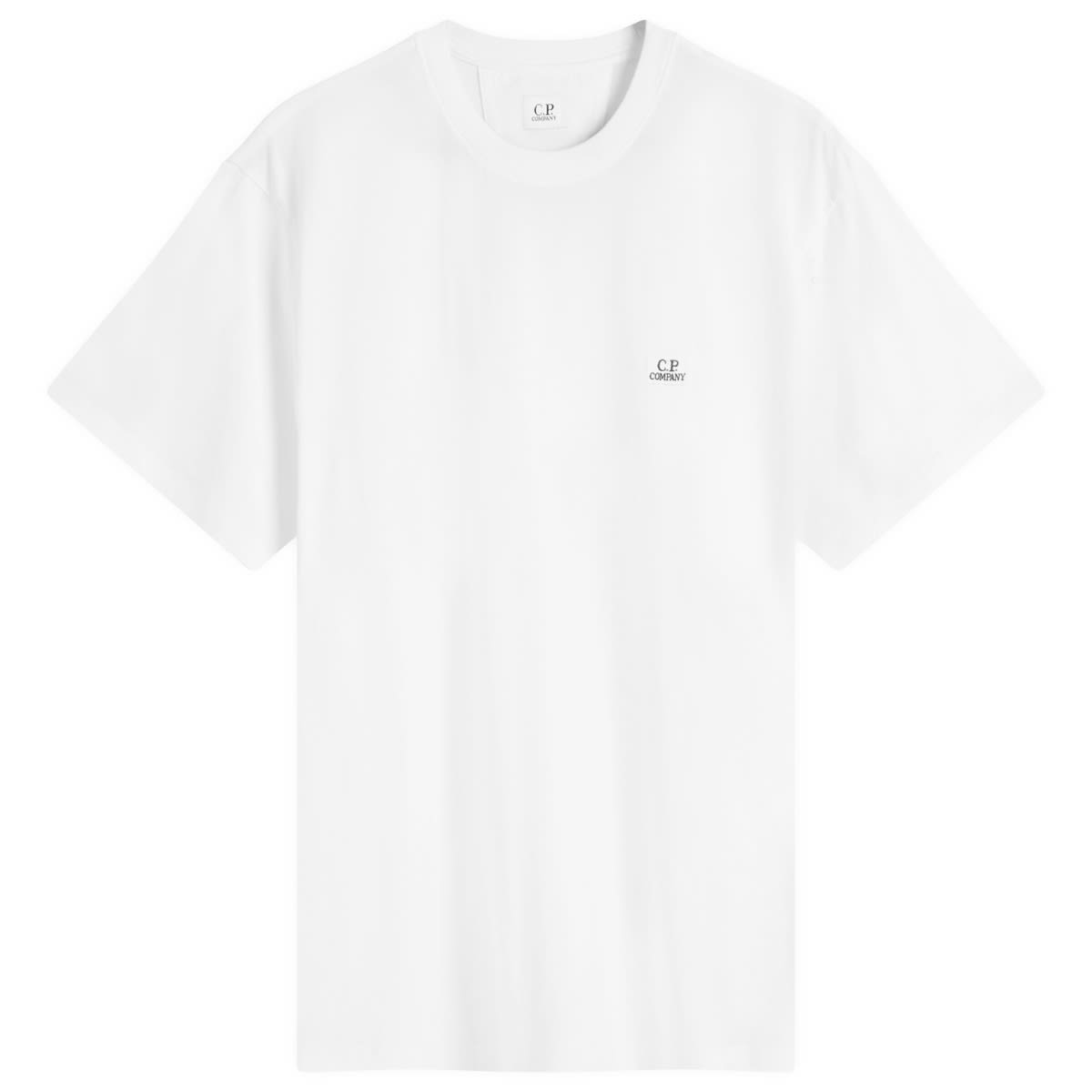 トップスその他 C.P. Company White cotton T-shirt with logo patch C.P. Company Big Logo Print T-Shirt white – Garmz Factory