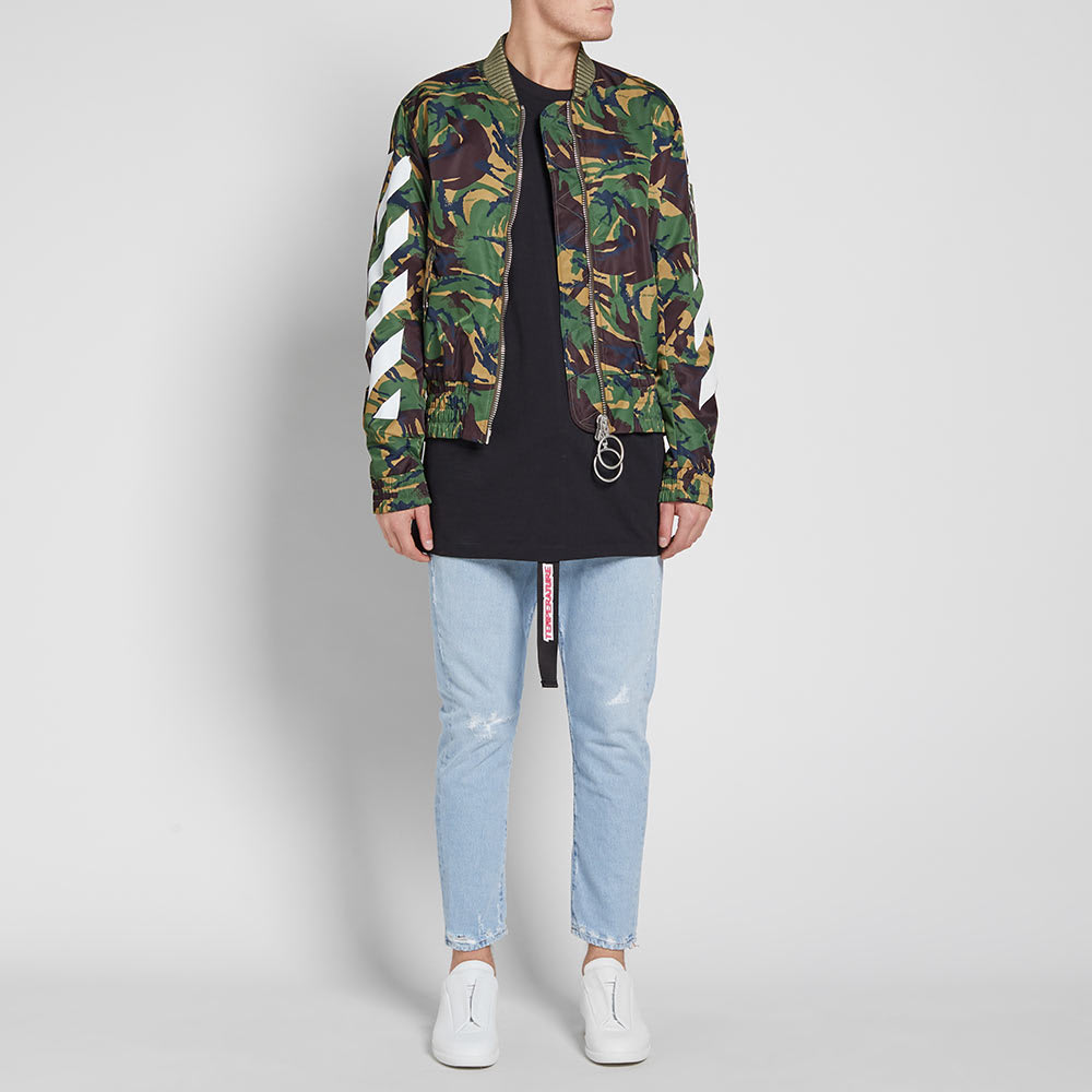 Stol Karu Mob Off-White Diagonal Bomber Jacket Camo | END.