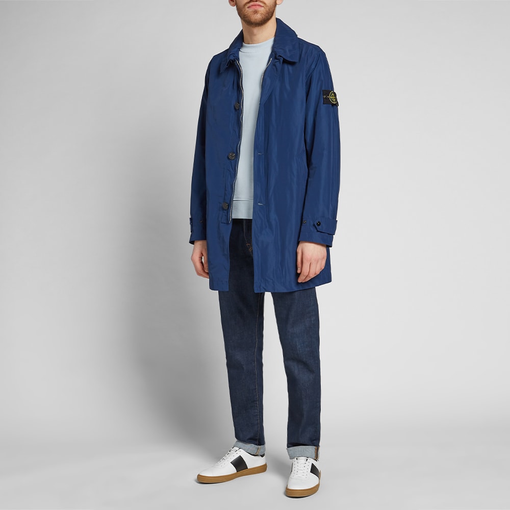 Stone island trench coat navy clearance