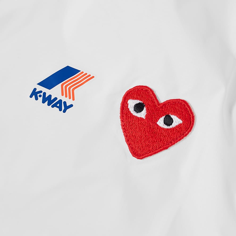 Comme Des Garcons Play X K Way Full Zip Packable Jacket White END UK comme-des-garcons-play-x-k-way-full-zip-packable-jacket-white-end-uk