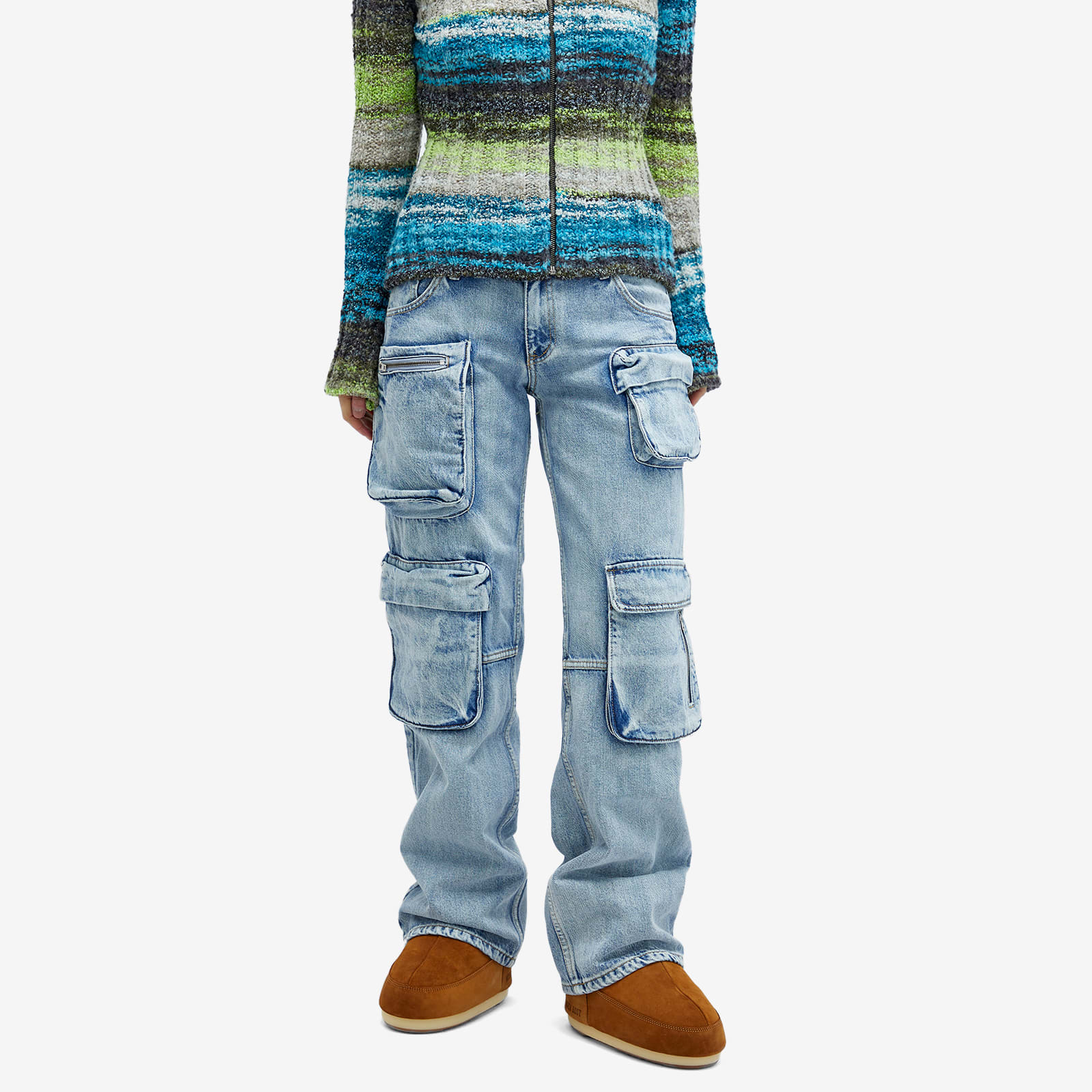 OPEN YY OPEN YY Cargo Pocket Jeans - Pants - BeyondStyle