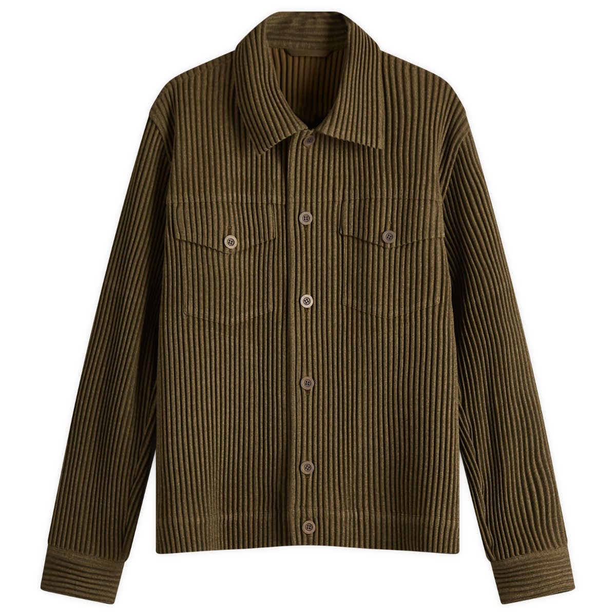 Homme Plissé Issey Miyake Men's Wool Light Pleated Trucker Jacket